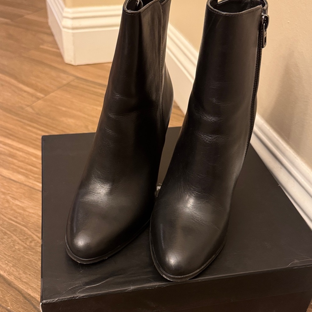 Coach Black Leather Heeled Boots - Picture 4 of 5